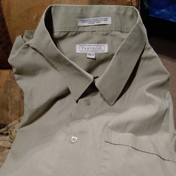 Vintage Men  Dress shirt PROTOCOL BRAND OF Sears Canada made in China , - Picture 6 of 9